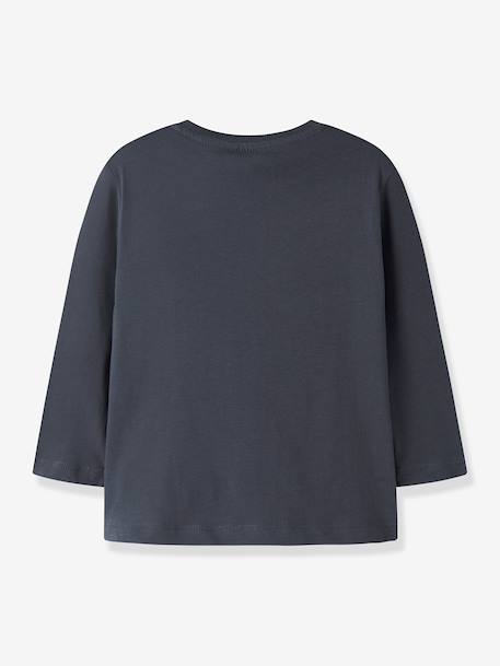 T-shirt manches longues coupe ample garçon name it bleu ardoise+écru+gris+vert - vertbaudet enfant 