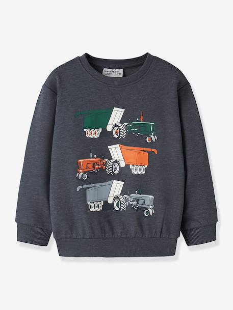 Sweatshirt à motifs garçon name it beige+bleu grisé+olive - vertbaudet enfant 