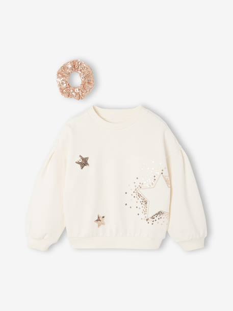 Sweat de Noël enfant fille écru - vertbaudet enfant 
