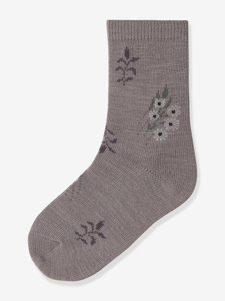 Pack of 4 pairs of merino wool blend socks Name It for girls dusky pink - vertbaudet enfant 