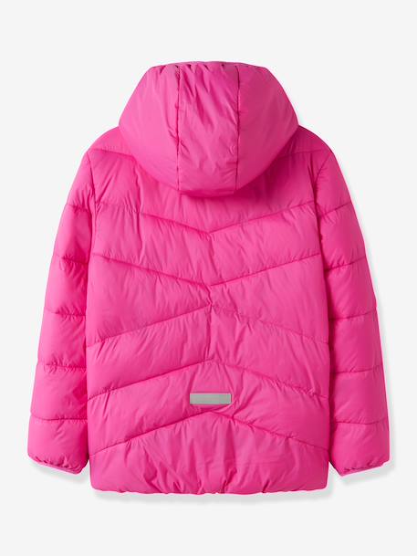 Quilted puffer jacket Name It for girls fluorescent pink+light green - vertbaudet enfant 