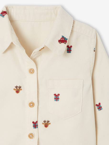 Chemise bébé garçon velours côtelé vanille - vertbaudet enfant 
