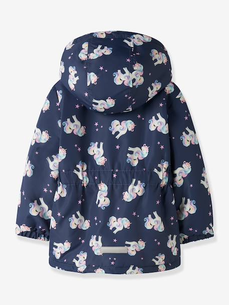 Veste d’hiver imprimée fille name it marine+mauve - vertbaudet enfant 
