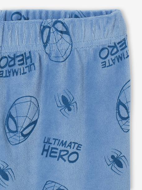 Pyjama en velours Spiderman garçon bleu azur - vertbaudet enfant 