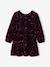 Long-sleeved sequin dress for girls plum - vertbaudet enfant 