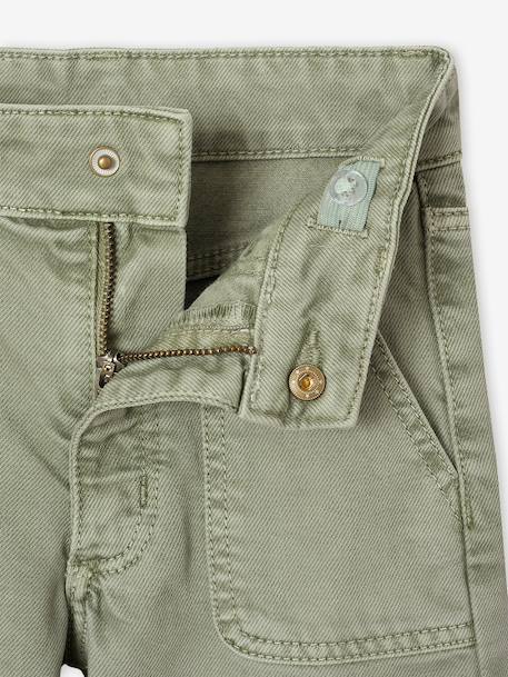 Wide Leg MorphologiK Trousers for Girls coral+grey green+khaki+old rose - vertbaudet enfant 