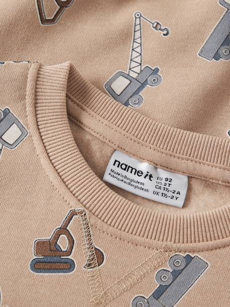 Patterned sweatshirt Name It for boys beige+grey blue+olive - vertbaudet enfant 