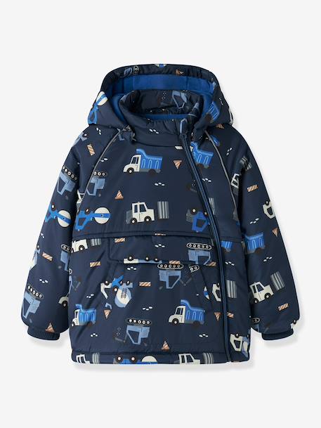 Veste d’hiver imprimée garçon avec engins de chantier name it marine - vertbaudet enfant 