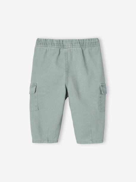 Pantalon balloon bébé garçon vert sauge - vertbaudet enfant 