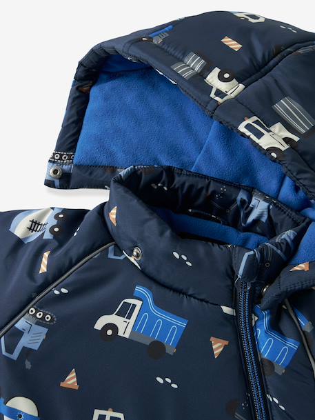 Veste d’hiver imprimée garçon avec engins de chantier name it marine - vertbaudet enfant 