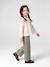 Wide Leg MorphologiK Trousers for Girls coral+grey green+khaki+old rose - vertbaudet enfant 