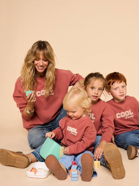 Sweat femme col rond Capsule famille terracotta - vertbaudet enfant 