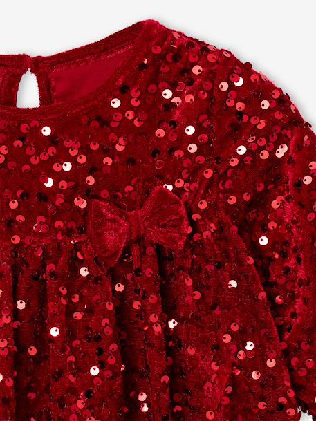 Robe bébé fille manches longues rouge - vertbaudet enfant 