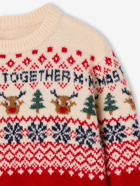 Pull de Noël manches longues Capsule Famille rouge - vertbaudet enfant 