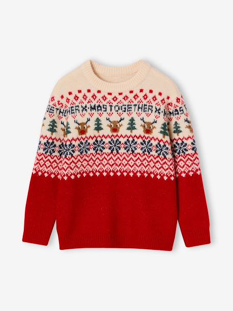 Christmas knit jumper for boys red - vertbaudet enfant 