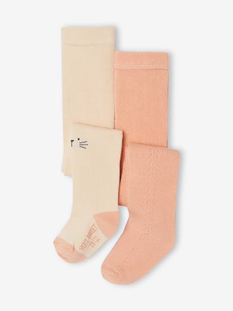 Lot de 2 collants écru - vertbaudet enfant 