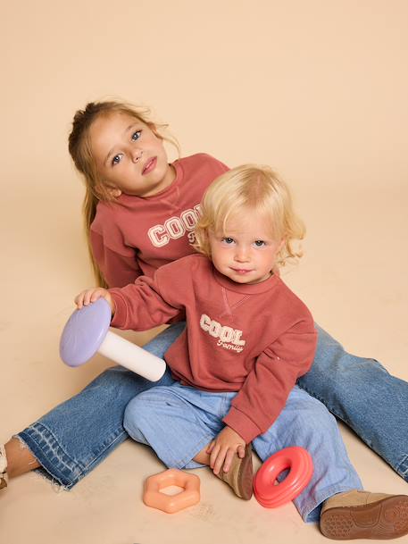 Sweat bébé manches longues terracotta - vertbaudet enfant 