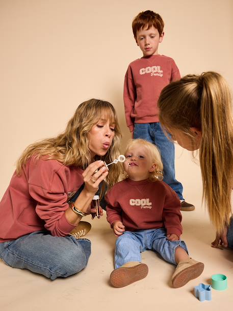 Long-sleeved baby Sweatshirt terracotta - vertbaudet enfant 