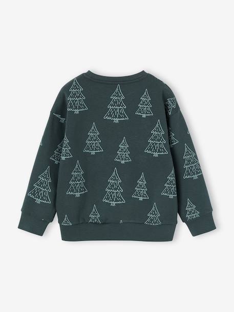 Sweat de Noël garçon vert foncé - vertbaudet enfant 
