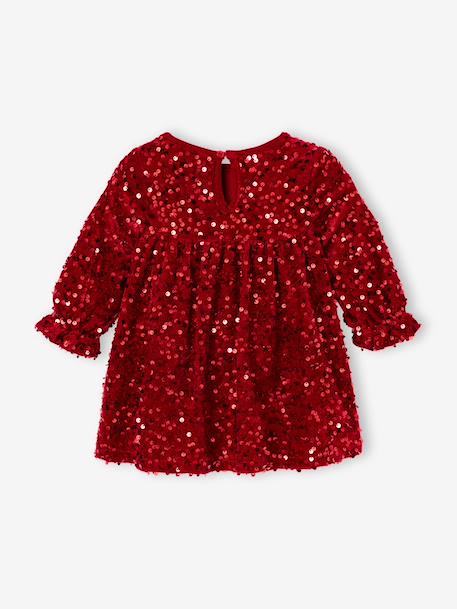 Robe bébé fille manches longues rouge - vertbaudet enfant 