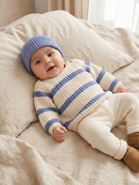 3-piece knitwear set for newborn boys blue - vertbaudet enfant 