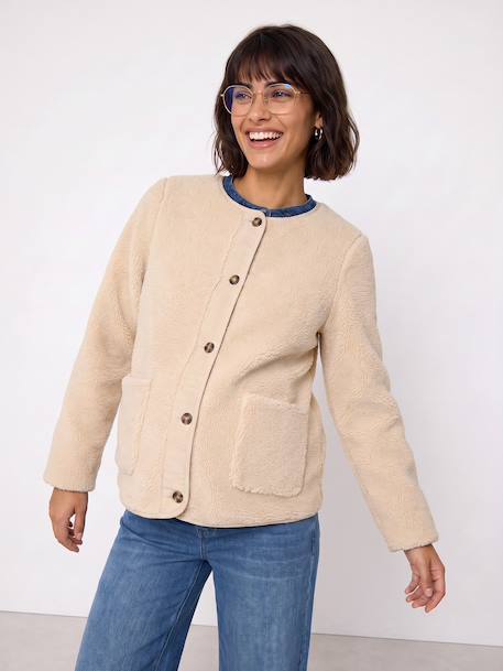 Maternity jacket with an adaptable fit ecru - vertbaudet enfant 
