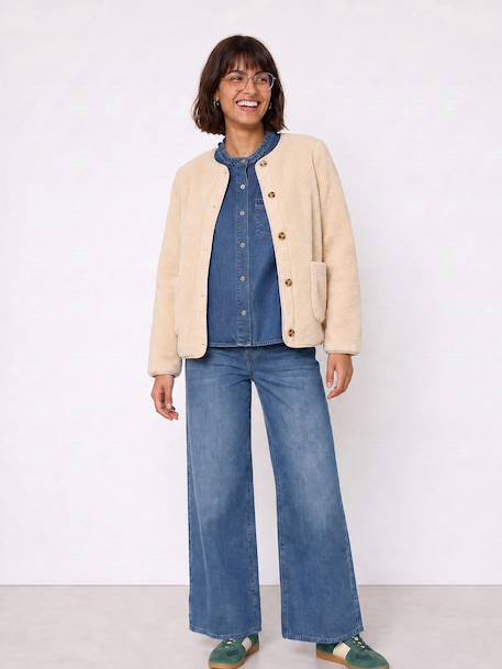 Maternity jacket with an adaptable fit ecru - vertbaudet enfant 