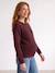 Maternity and nursing jumper bordeaux red+khaki - vertbaudet enfant 