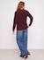 Maternity and nursing jumper bordeaux red+khaki - vertbaudet enfant 