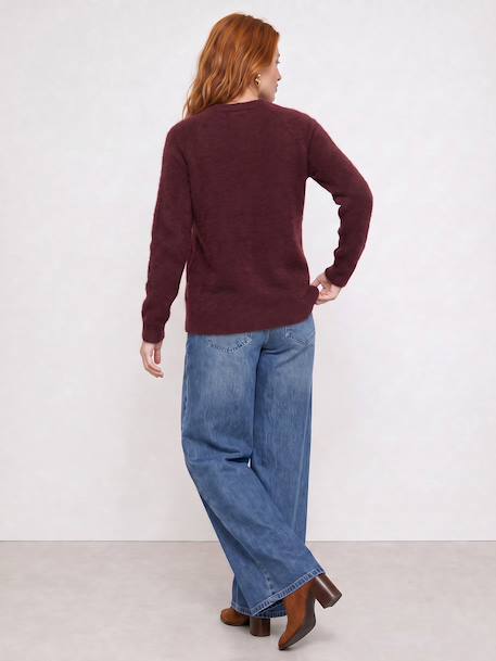 Pull grossesse et allaitement bordeaux+kaki - vertbaudet enfant 