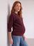Maternity and nursing jumper bordeaux red+khaki - vertbaudet enfant 