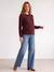 Maternity and nursing jumper bordeaux red+khaki - vertbaudet enfant 