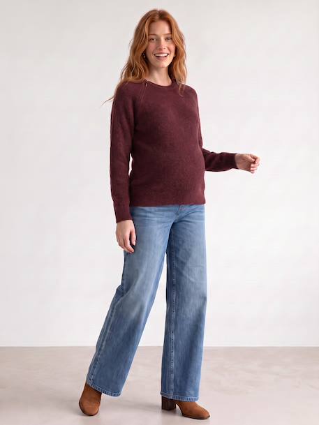 Pull grossesse et allaitement bordeaux+kaki - vertbaudet enfant 