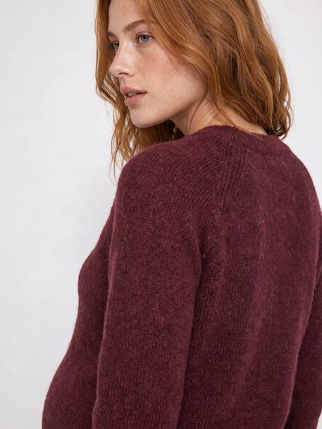 Maternity and nursing jumper bordeaux red+khaki - vertbaudet enfant 