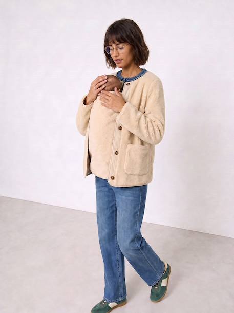 Maternity jacket with an adaptable fit ecru - vertbaudet enfant 