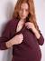 Maternity and nursing jumper bordeaux red+khaki - vertbaudet enfant 