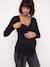 T-shirt grossesse et allaitement noir - vertbaudet enfant 