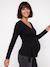 Long-sleeved maternity and nursing T-shirt black - vertbaudet enfant 