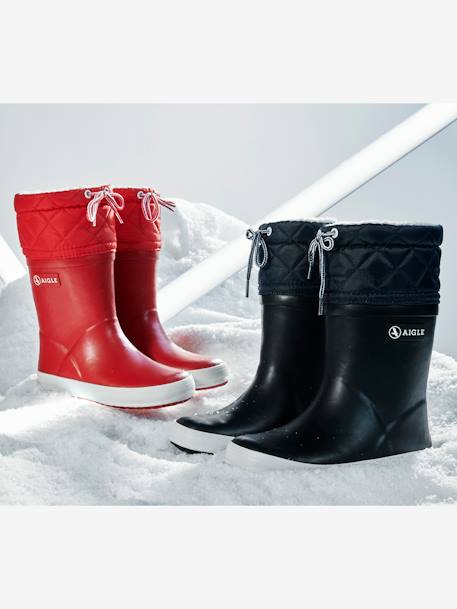 Bottes de pluie fourrées enfant Lolly Pop Giboulée marine blanc+noir blanc+rouge/blanc - vertbaudet enfant 