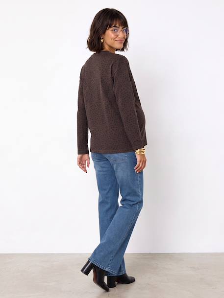 Wide Leg Jeans for Maternity 6439+brut denim+stone - vertbaudet enfant 