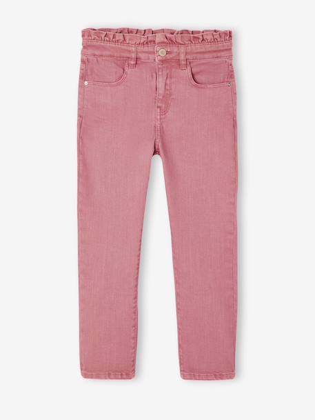 Slim trousers for girls ink blue+mauve - vertbaudet enfant 