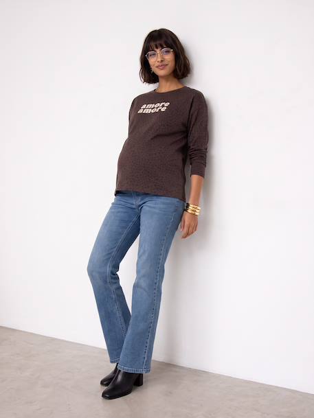 Wide Leg Jeans for Maternity 6439+brut denim+stone - vertbaudet enfant 