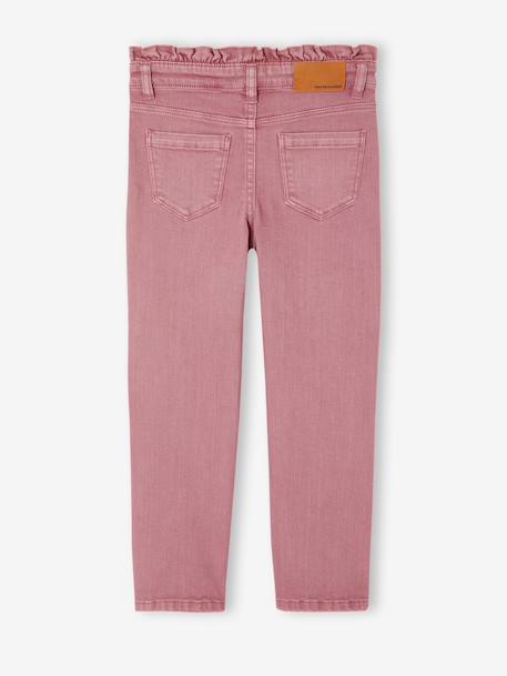 Slim trousers for girls ink blue+mauve - vertbaudet enfant 