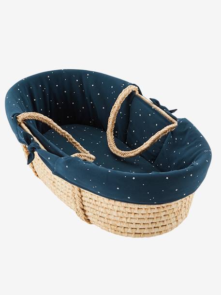 Carrycot Liner Dark Blue/Print+ecru - vertbaudet enfant 
