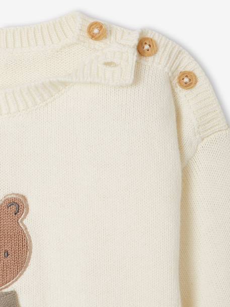 Pull bébé naissance tricot écru - vertbaudet enfant 