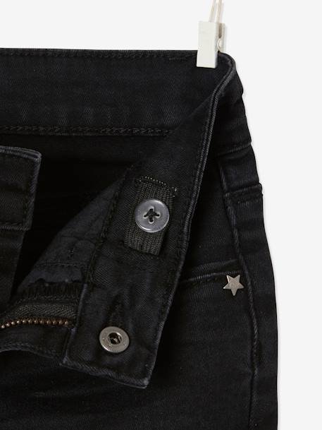 Jean slim Morphologik 'waterless' fille tour de hanches FIN denim black - vertbaudet enfant 