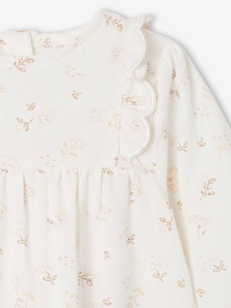 Dress and tights set for baby girls ecru - vertbaudet enfant 