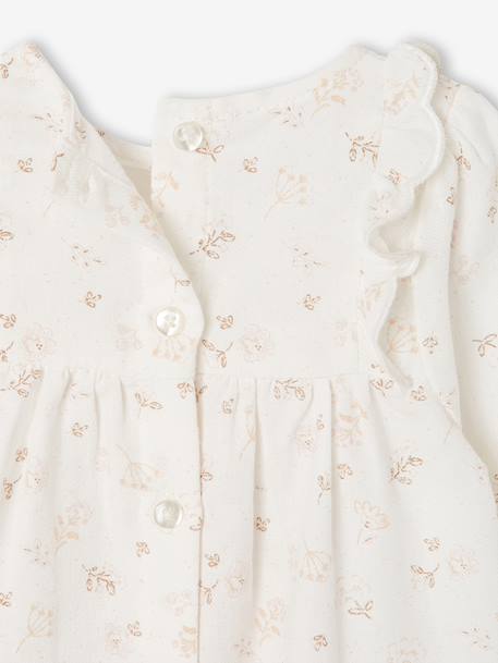 Ensemble robe et collants bébé fille écru - vertbaudet enfant 
