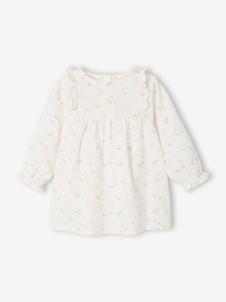 Ensemble robe et collants bébé fille écru - vertbaudet enfant 
