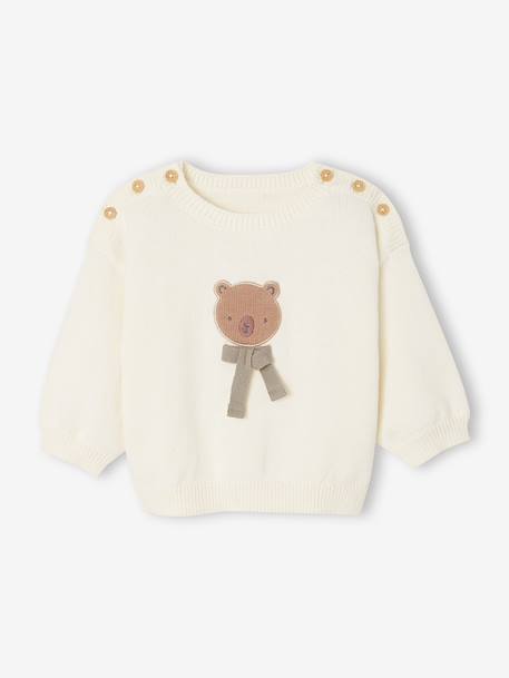 Pull bébé naissance tricot écru - vertbaudet enfant 